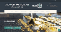 Desktop Screenshot of crowleymemorials.com