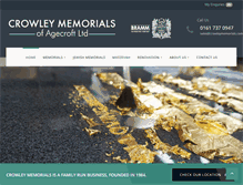 Tablet Screenshot of crowleymemorials.com